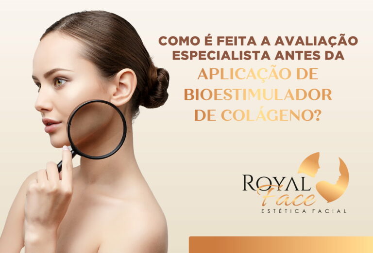 Como é feita a avaliação do especialista antes da aplicação de bioestimulador de colágeno?